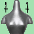 Bratz Doll Jewellery & Accessory Blacked Out Crucifix Earrings