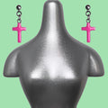 Bratz Doll Jewellery & Accessory Hot Pink Crucifix Earrings