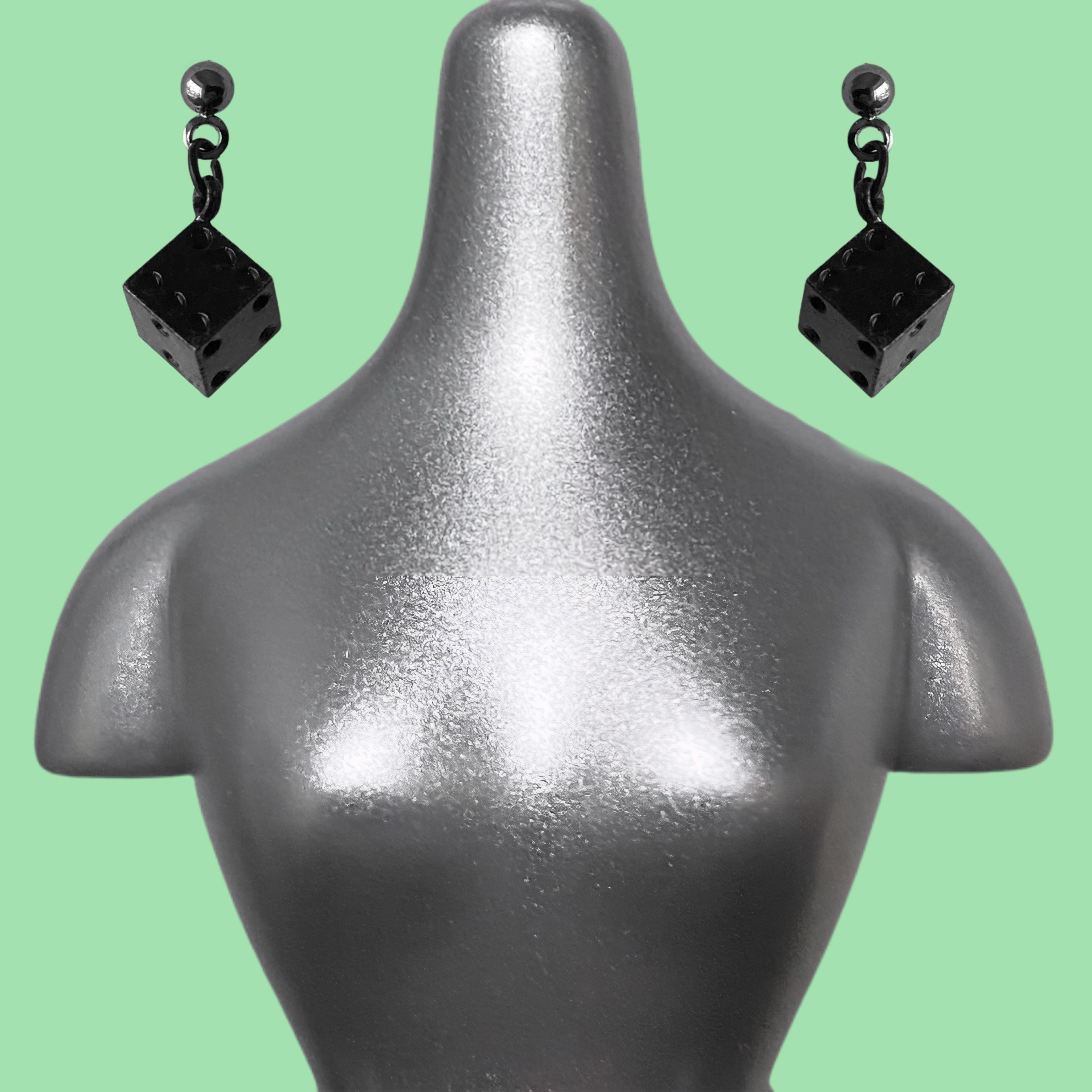 Bratz Doll Jewellery & Accessory Blacked Out Lucky Dice Earrings