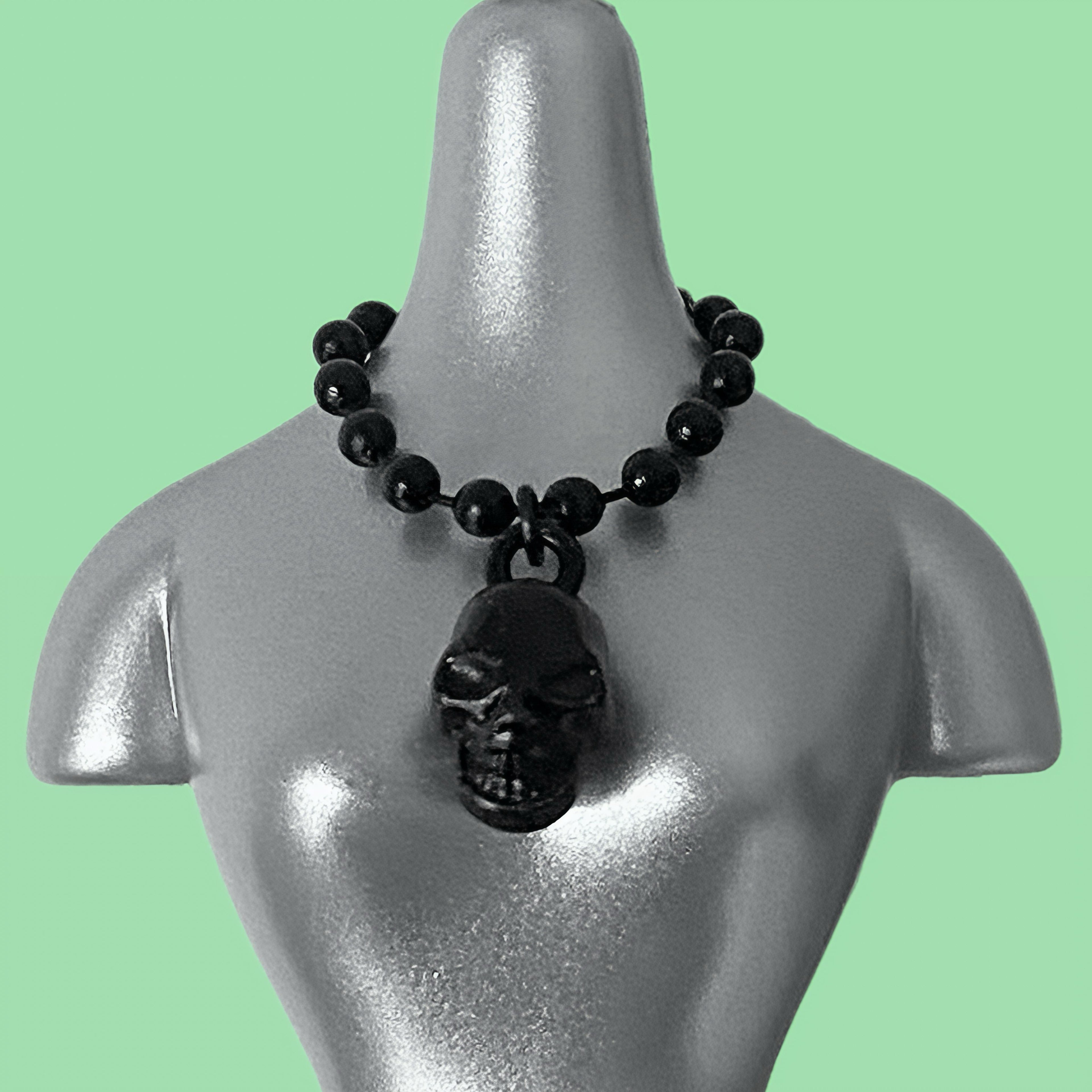 Bratz Doll Jewellery & Accessory Blacked Out Skull Necklace
